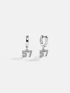 Baublebar Varsity Number Custom Huggie Earrings