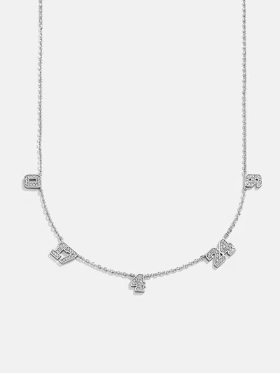 Baublebar Varsity Number Custom Necklace In Metallic