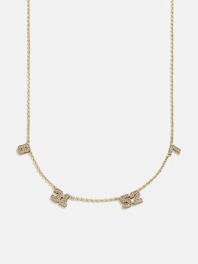 Baublebar Varsity Number Custom Necklace In Gold