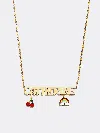 Baublebar Waterproof Kids' Custom Nameplate Charm Necklace In Yellow