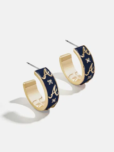 Baublebar Wear By Erin Andrews X  Atlanta Braves Enamel Hoop Earrings