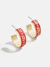 Baublebar Wear By Erin Andrews X  Boston Red Sox Enamel Hoop Earrings