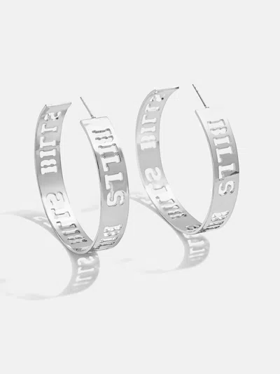Baublebar Wear By Erin Andrews X  Buffalo Bills Hoop Earrings