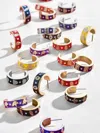 Baublebar Wear By Erin Andrews X  Enamel Hoop Earrings In Multi