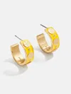 Baublebar Wear By Erin Andrews X  Enamel Hoop Earrings In Gold