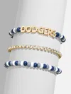 Baublebar Wear By Erin Andrews X  Los Angeles Dodgers Bracelet Set In Multi