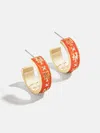 Baublebar Wear By Erin Andrews X  New York Mets Enamel Hoop Earrings In Orange