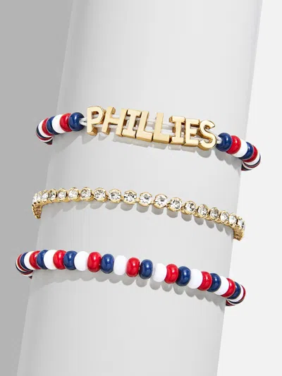 Baublebar Wear By Erin Andrews X  Philadelphia Phillies Bracelet Set In Blue