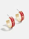 Baublebar Wear By Erin Andrews X  Philadelphia Phillies Enamel Hoop Earrings In Red