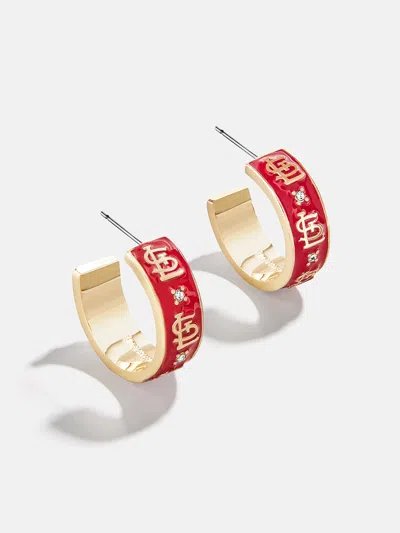 Baublebar Wear By Erin Andrews X  St. Louis Cardinals Enamel Hoop Earrings
