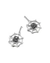 Baublebar Web Struck Pave Spiderweb Drop Earrings In Silver Tone In Silver/multi