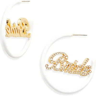 Baublebar Wife Of The Party Hoop Earrings In White