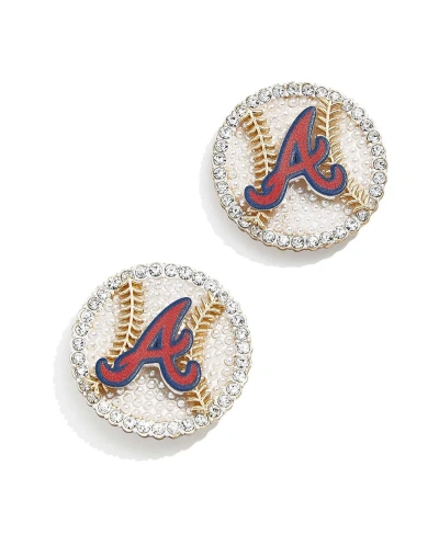 Baublebar Women's  Atlanta Braves Statement Stud Earrings In Multi