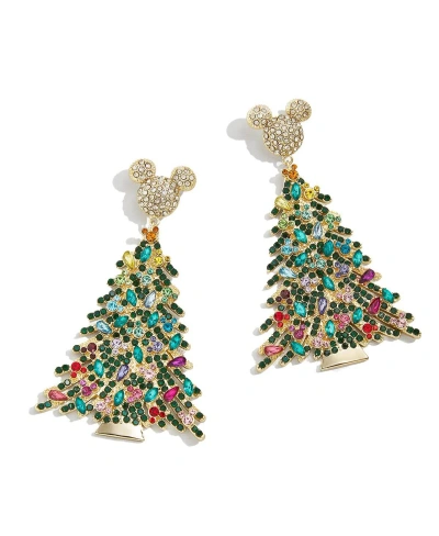 Baublebar Women's  Mickey & Friends Christmas Tree Statement Earrings In Green