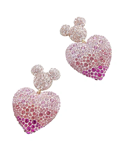 Baublebar Women's  Mickey Mouse Heart Earrings In Pink