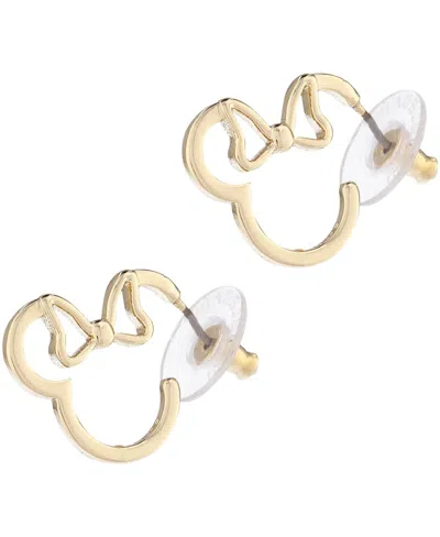 Baublebar Women's Minnie Mouse Outline Earrings In Gold