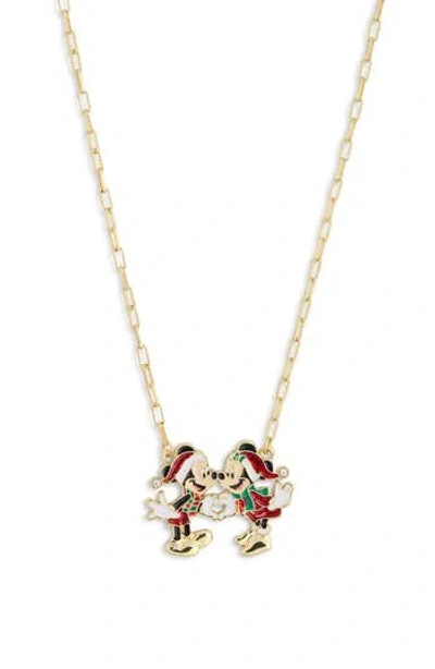 Baublebar X Disney® Mickey & Minnie Mouse Holiday Necklace In Gold