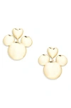 Baublebar X Disney Mickey Mouse Heart Stud Earrings