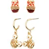 Baublebar X Disney® Set Of 2 Mickey & Minnie Mouse Fall Harvest Stud & Hoop Earrings In Multi