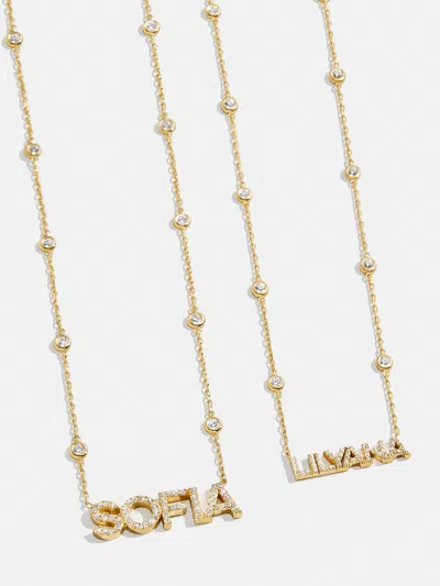 Baublebar Yasmine 18k Gold Custom Nameplate Necklace