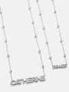 Baublebar Yasmine Sterling Silver Custom Nameplate Necklace In Metallic