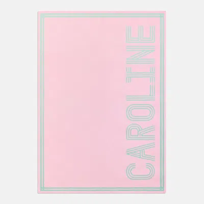 Baublebar Your Name In Stripes Custom Blanket In Pink