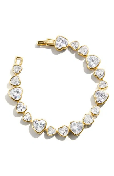 Baublebar Zadie Heart Tennis Bracelet In Gold