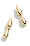 Baublebar Zoe Tear Shape Double Drop Earrings In Gold Tone