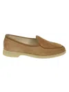 Baudoin & Lange Beige Suede Moccasin With Minimalistic Design