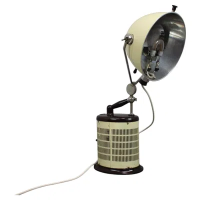Pre-owned Bauhaus 1930s Original Hanau Quartz Sun Lamp, German Medical Uv Therapy Lamp,  In In Black