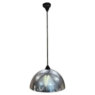 Pre-owned Bauhaus 1950s Modernist Space Age Silver Dome Pendant Lamp