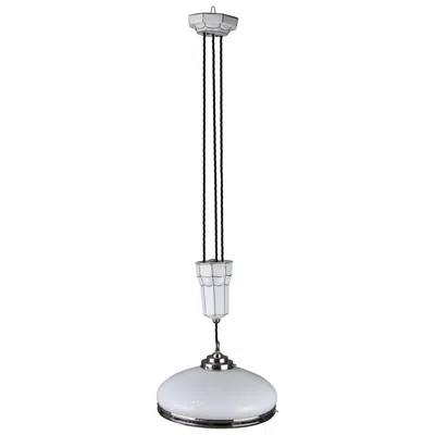 Pre-owned Bauhaus Adjustable Art Deco Chandelier 1920s By  In Transparent