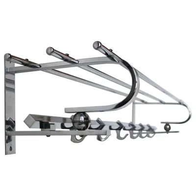 Pre-owned Bauhaus Antique Art Deco  Chrome Coat Rack / Hat Rack Design Hallway 1930 Germany In Gray