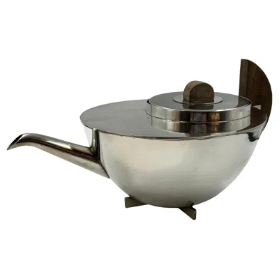 Pre-owned Bauhaus Art Deco Silver Metal Teapot