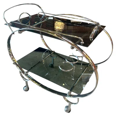 Pre-owned Bauhaus Bar Cart In Chrome In Black
