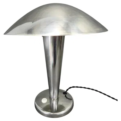 Pre-owned Bauhaus Chrome Table Lamp With Adjustable Shade, 1930s In Transparent