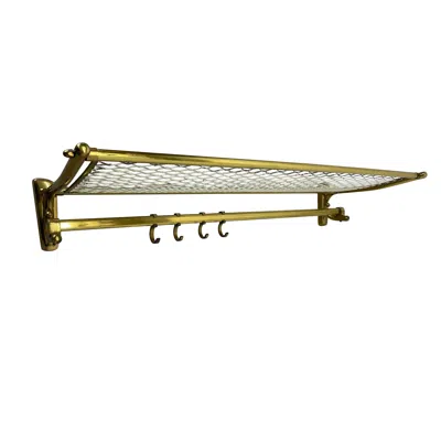 Pre-owned Bauhaus Modernist Mategot Style Brass Wardrobe Hook Coat Rack Element, France 1950s In Sand