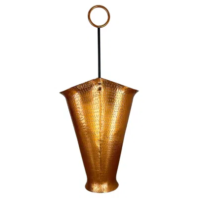Pre-owned Bauhaus Original Metal Copper Brutalist Hollywood Regency Umbrella Stand Germany, 1970s In Brown