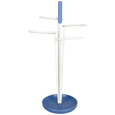 Pre-owned Bauhaus Original Minimalist Matégot Style Metal Pop Art Umbrella Stand, Germany, 1960s In Gray