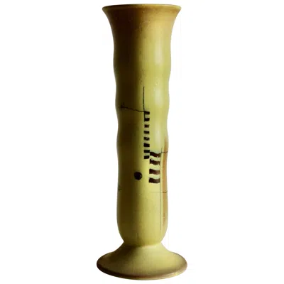 Pre-owned Bauhaus Period Tall Yellow Vase