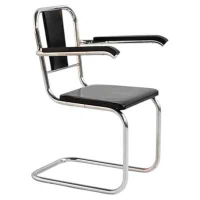 Pre-owned Bauhaus Scandinavian Cantilever Armchair In  Style, 1930s In Gray
