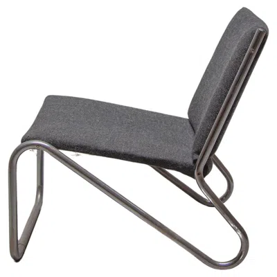 Pre-owned Bauhaus Set Of Five Chrome Tubular Steel  Style Lounge Chairs In Gray