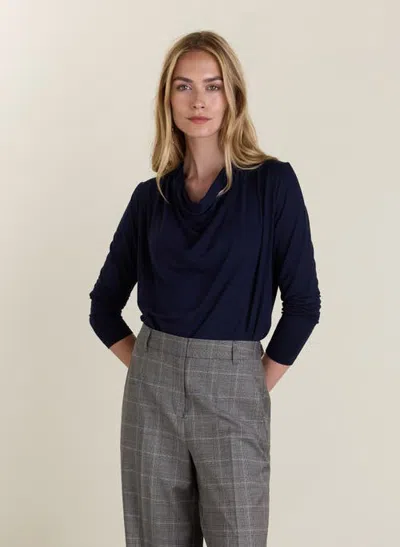 Baukjen Albie Draped Top In Blue