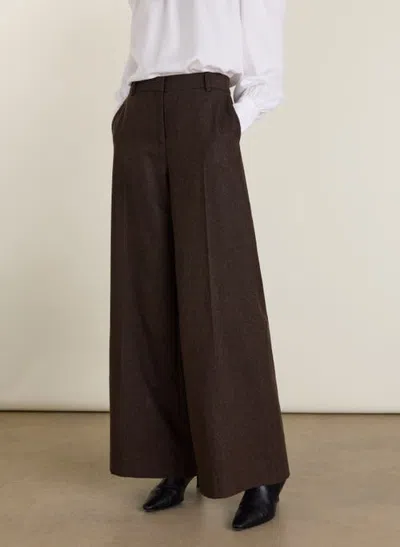 Baukjen Anna Wide Leg Trousers In Brown