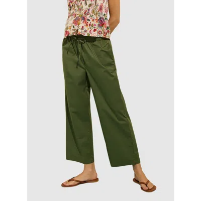 Baukjen Breanna Cropped Wide Leg Trousers In Green