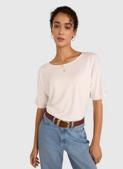 Baukjen Carrie Relaxed Boat Neck Tee In White