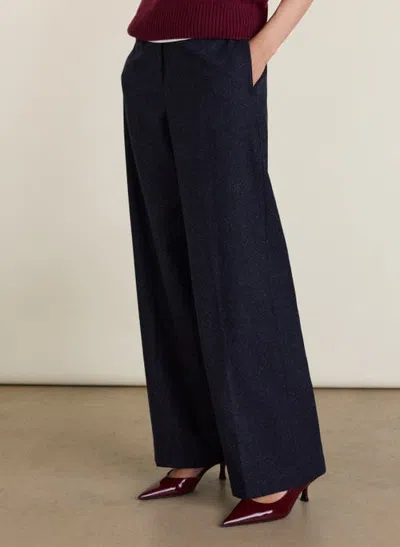 Baukjen Gwynnie Wool Blend Wide Leg Trousers In Blue