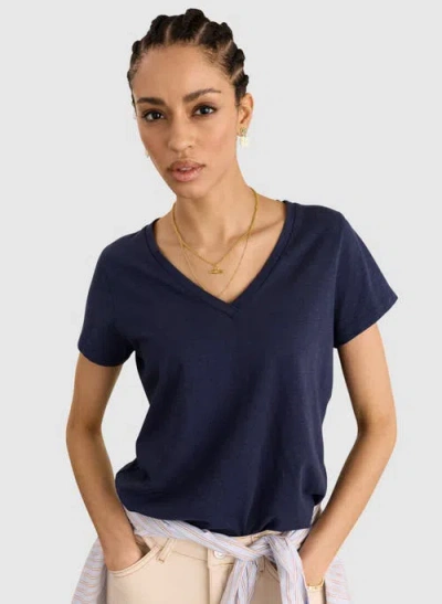 Baukjen Hanorah V-neck T-shirt In Blue