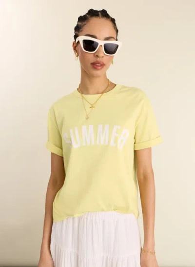 Baukjen Kit Printed Crew Neck Relaxed T-shirt In Yellow