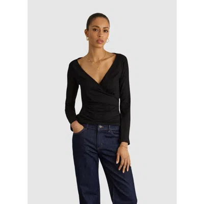 Baukjen Lina Fixed Wrap Top In Black